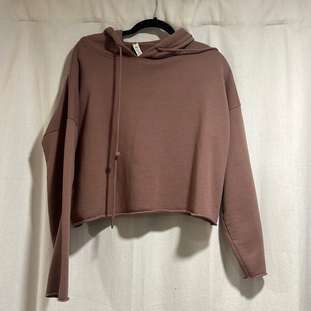 Alo Cropped Sweatshirt in Dusty Rose